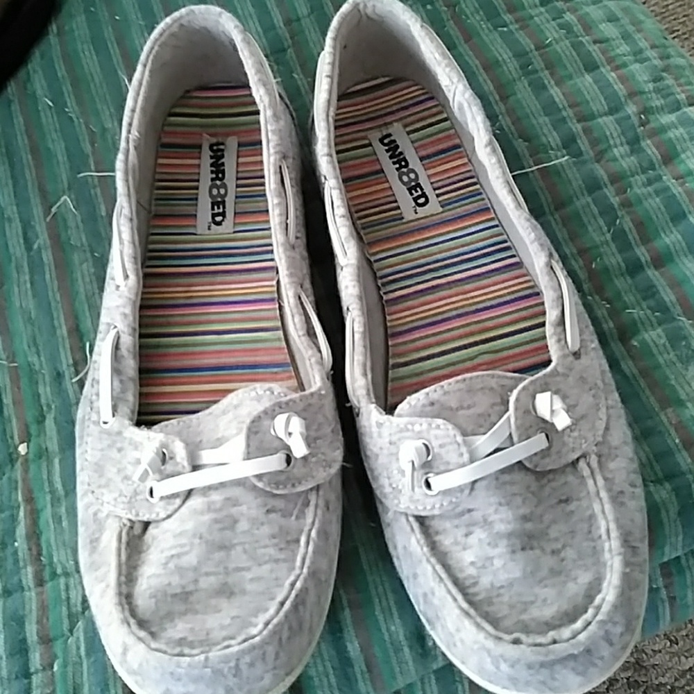 UNR8ED Heather grey slip on shoes